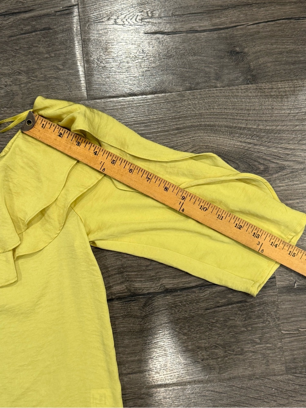 Soho Yellow Ruffled Off-Shoulder Blouse - Picture 7 of 11